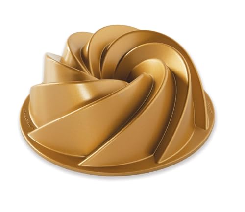Nordicware - Stampo In Alluminio Pressofuso Per Ciambella Heritage, Colore Oro,