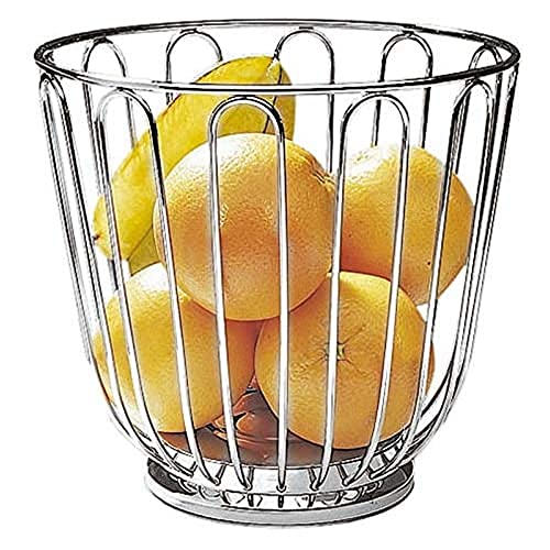 Paderno 41611-20 Cestino Frutta, In Acciaio Inox, Altezza 20 Cm