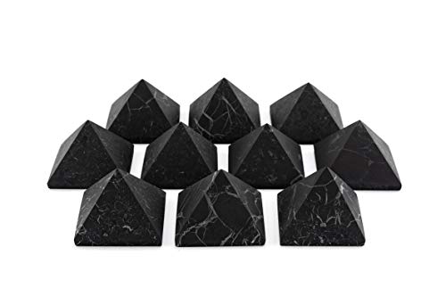Sn Naturstein Ug Kashu - Shungite Piramide Non Lucida | Pietra Preziosa E Curativa Originaria Della Carelia - Protezione Radiazioni Cellulare E Emf -