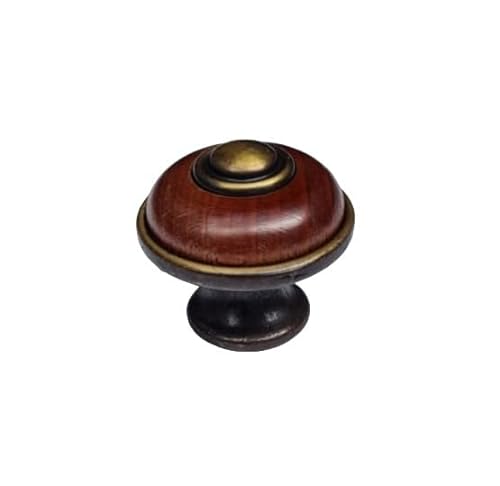 Rsp - Pomolo Bronzato Con Inserto In Noce Diametro 30Mm