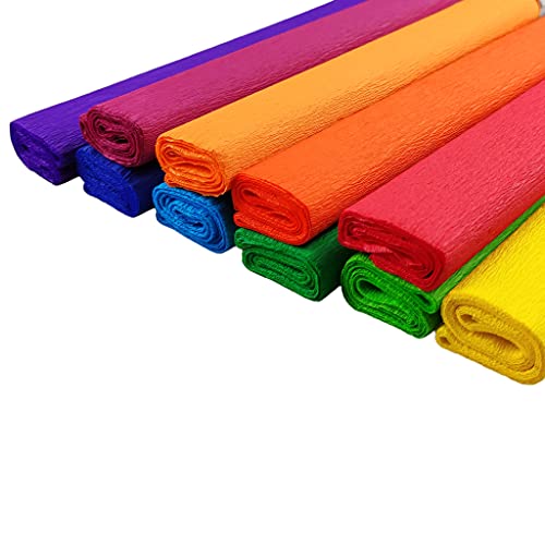 Netuno 10 Rotoli Di Carta Crespa Colorata 200 X 50 Cm Carta Crespa Colori Assortiti Set Carta Crespa Per Decorare Festa Casa Matrimonio Compleanno Reg