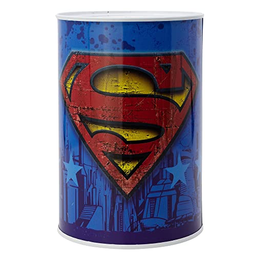 Scatola Piggy In Metallo Con Icona Superman Stor