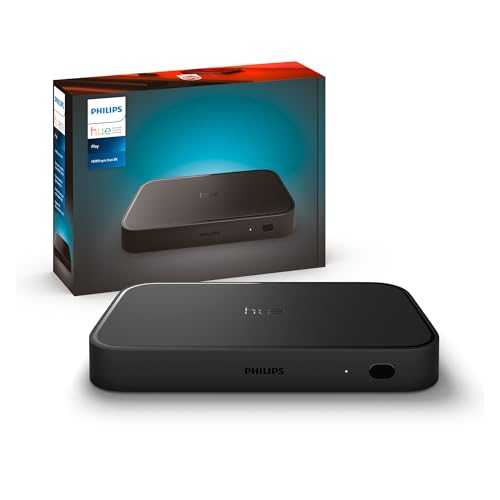 Philips Hue Play Hdmi Sync Box 8K - Sincronizza Fino A 10 Luci Hue Con Videogiochi, Film E Musica - Richiede Hue Bridge - Supporta Dolby Vision Hdr10+
