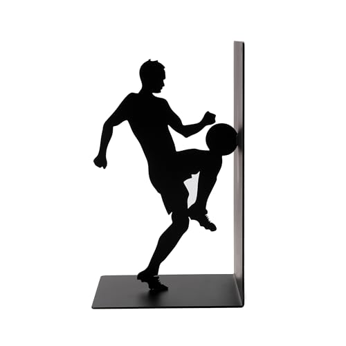 I-Total®- Supporto Per Libri Simpatico In Metallo, Fermalibri/Reggilibri Per Scaffale/Tavolo Football