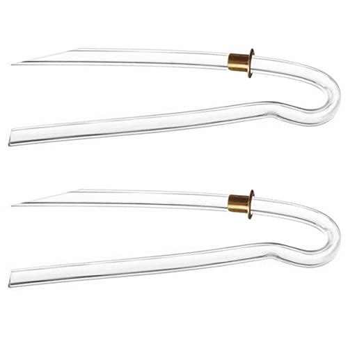 Bobozhong Tubi Per Apparecchi Acustici,2 Pezzi Tubi Preformati Bte 3.6 X 2 Mm,Tubo Di Ricambio Per Apparecchi Acustici,Con Serratura Dorata,Pvc Appare