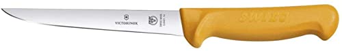 Victorinox, Coltello Disossatore Da Cucina Swibo, Lama Normale Da 14 Cm, Manico In Nylon, Nero