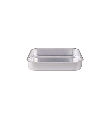 Agnelli Pentole Fama5045 Rostiera Rettangolare Finitura Opaco Angoli Tondi Senza Coperchio, Diametro 45X30 Cm