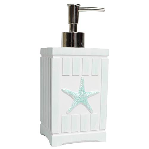Sweet Home Collection Dispenser Di Sapone Per Vasca Da Bagno E Doccia, In Resina, Conchiglie Da Spiaggia, Design Contemporaneo