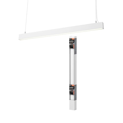 Ledvance Office Line Cuboid, Square Suspended Office Ceiling Light, 42 W, 5,000 Lm, 4,000 K, 840 Cool White, 3-Step Dimmable, White Aluminium, Ip20