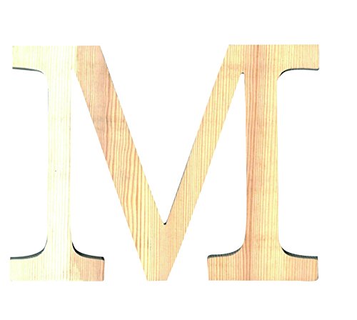 Artemio - 19 Centimetri Di Legno Con La Lettera M Maiuscola, Colore Beige