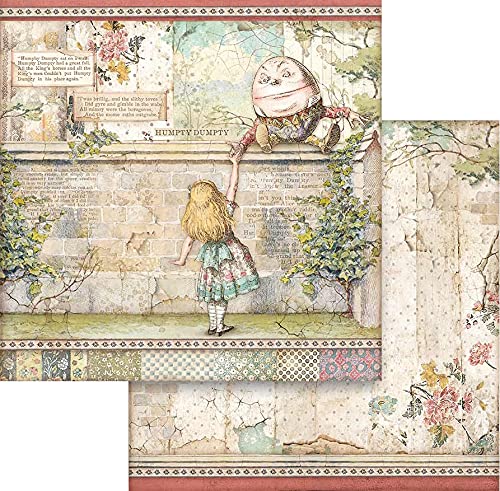Stamperia International, Kft Carta Lubrificante A Doppio Volto, Humpty Dumpty, Multicolore, 30.5X30.5 Cm