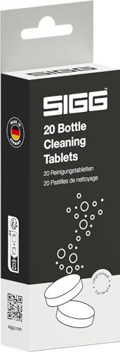 Sigg Bottle Clean Tablets Per Tutte Le Borracce, 20 Pastiglie Igienizzanti Per Il Lavaggio A Mano, Pastiglie Effervescenti Per La Pulizia Di Bottiglie