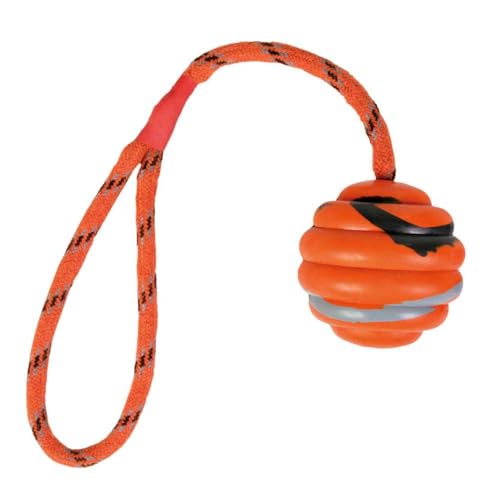 Trixie Natural Rubber Dog Wavy Ball On A Rope, 30 X 6 Cm