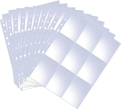 Oderra 576 Raccoglitore Carte Pokémon - 32 Pagine Buste Carte Pokemon, Tasche Su Entrambi I Lati, Bustine Per Carte Da Gioco Collezionabili, Album