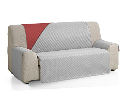 Martina Home Diamond Copridivano Imbottito 3 Posti Xl - Grigio/Rojo