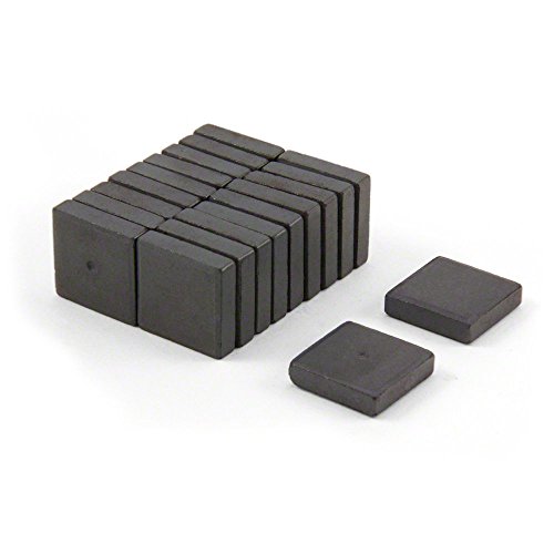 Magneti Ferrite Y10 Per Arti, Artigianato, Produzione Di Modelli, Fai -Da -Te E Hobby - 19Mm X 19Mm X 5Mm Di Spessore - 0,48Kg Di Tiro - Pacco Di 20