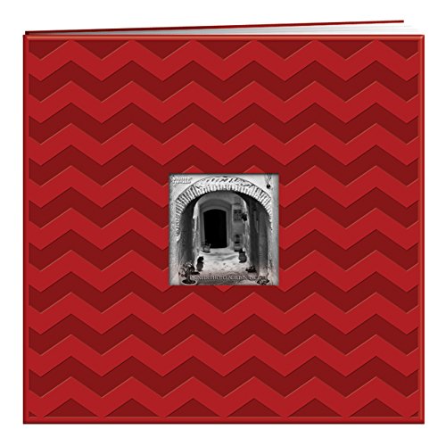 Pioneer Photo Album Mb10Emb-64326 Embossed Post Bound Scrapbook Album 12 Pollici X 12 Pollici. – Red Chevron,