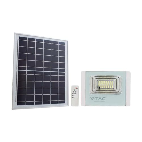 V-Tac 50W Led Solar Floodlight 4000K White Body