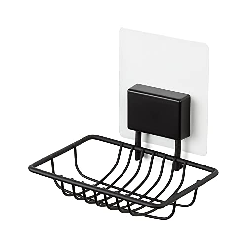 Compactor Bestlock Black Magic Portasapone Montaggio A Parete Con Autoadesivo, Supporta Fino A 2 Kg, Ferro Verniciato A Polvere Antiruggine, 11,5 X 9,