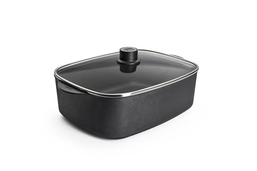Woll Eco Logic Qxr - Rostiera Con Coperchio In Vetro, Induttiva, 31 Cm X 26 Cm, Altezza 11 Cm, 7,5 Litri, Adatto Per Tutti I Piani Cottura, Senza Pfas