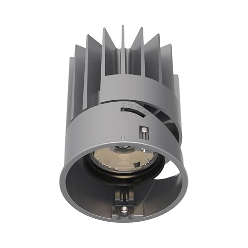 Ideal Lux Lampada Da Incasso Zeus Source 13W 3000K, Plafone Incassato, Luci Incassate, Illuminazione A Incastro, 6X6H8 Cm, Grigio