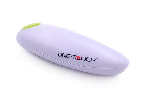 One Touch Kc08 - Apriscatole Elettrico A Mani Libere, Senza Sforzi Inutili, Con Una Semplice Pressione Per Aprire Le Scatole In Modo Sicuro, Bianco