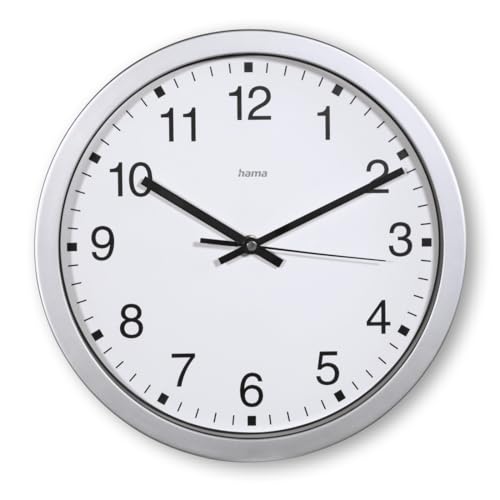Hama Orologio Da Parete Maiorca (Orologio Al Quarzo Da Parete Ø 30 Cm, Orologio Da Parete Grande Xxl, Visualizzazione Ora Extra Grande, Orologio Analo