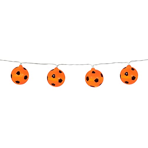 Boland 61868 - Catena Luminosa A Led Da Calcio, Lunghezza 140 Cm, 10 Luci A Led, Coppa Del Mondo Em, Articolo Per Tifosi, Puplic Viewing, Decorazione,