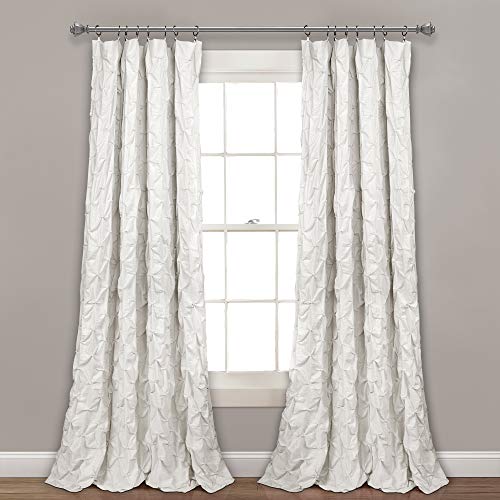 Lush Decor Ravello Tenda A Pannello Con Nervature, Singola, 132 X 213,4 Cm (Larghezza X Lunghezza), Decorazione Lussuosa, Design Elegante E Testurizza