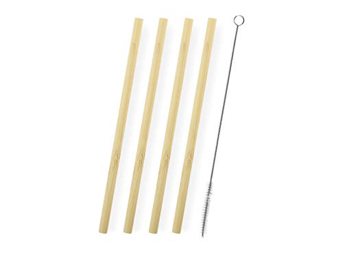 H&H Set 4 Cannucce In Bambu' Cm22, Con Scovino