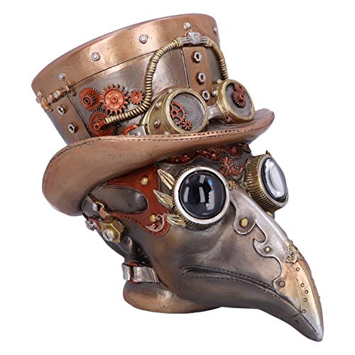 Nemesis Now Steampunk Beaky Automaton Apothecary Plague Doctor Busto, In Bronzo, 20,5 Cm