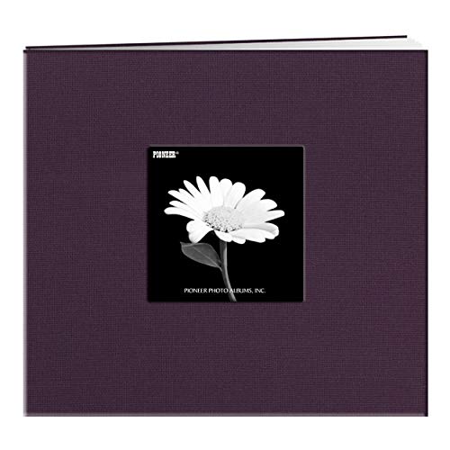 Pioneer 30,5 Cm By 30,5 Cm Book Cloth Cover Postbound Album Con Finestra, Rosso, Wildberry Purple, 8"X8"
