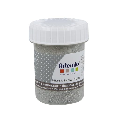 Artemio Polvere Innevata Goffrata, 40 Ml, Colore: Argento