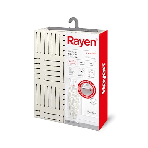 Rayen | Copriasse Da Stiro | Gamma Premium | Imbottito E Facile Da Posizionare Con Il Sistema Easyclip | 4 Strati: Schiuma, Pile, Tessuto Di Qualità C