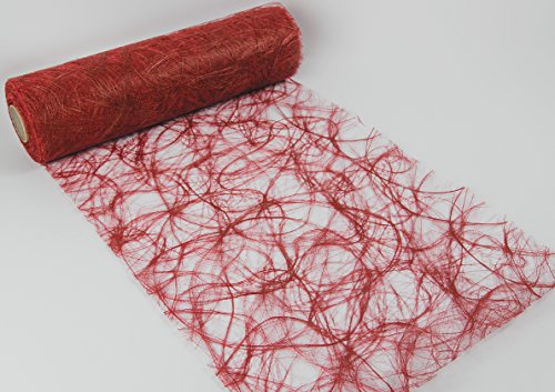 Unbekannt 25 M X 30 Cm Sizoweb® In Tessuto Non Tessuto Originale Tavolo Band Runner Da Tavolo Rosso Per Matrimonio, Natale,...