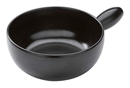 Kuhn Rikon Caquelon Induzione Classic, Nero 23 Cm, Fonduta Di Formaggio Di Argilla