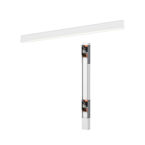 Ledvance Office Line Cuboid, Square Office Ceiling Light, 30 W, 3,500 Lm, 4,000 K, 840 Cool White, 3-Step Dimmable, White Aluminium, Ip20