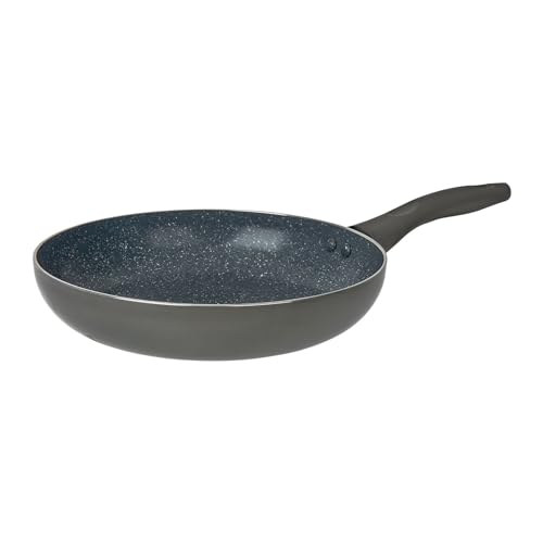 Crealys 529576 - Padella In Alluminio Autan Ø 24 Cm H 5 Cm – Rivestimento Antiaderente Sano In Ceramica Effetto Pietra – Colore Grigio – Manico Termor