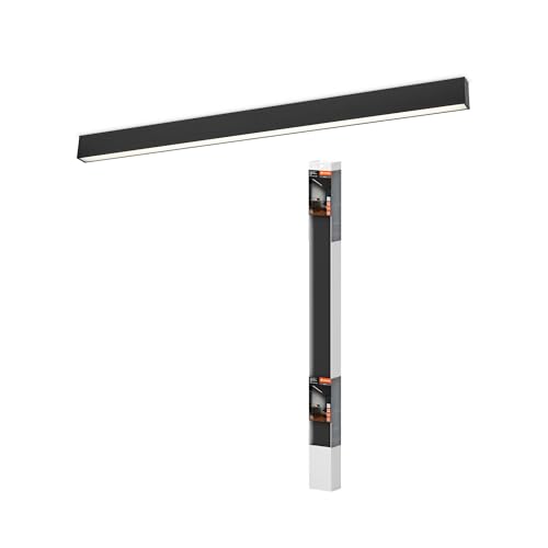 Ledvance Office Line Cuboid, Square Office Ceiling Light, 30 W, 3,100 Lm, 4,000 K, 840 Cool White, 3-Step Dimmable, Black Aluminium, Ip20