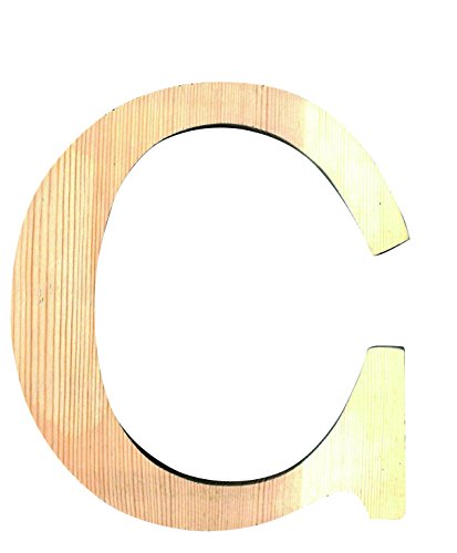 Artemio 19 Cm In Legno Lettera C In Maiuscolo, Beige