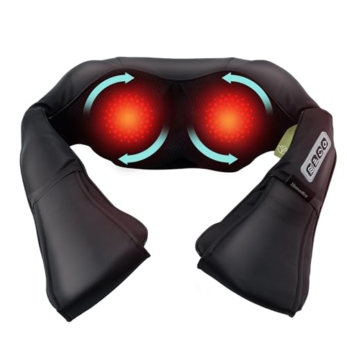 Homedics Shiatsu Massaggiatore Cervicale Riscaldante – Dispositivo Massaggiante Per Collo E Spalle, Con 3 Livelli Di Intensità, 3 Testine Rotanti E Op