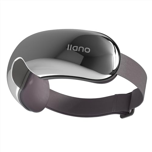 Llano Massaggiatore Per Gli Occhi Con Calore, Massaggio Vibrante, Bluetooth Integrato, 4 Modalità, Schermo Traslucido, Design Ergonomico E Pieghevole
