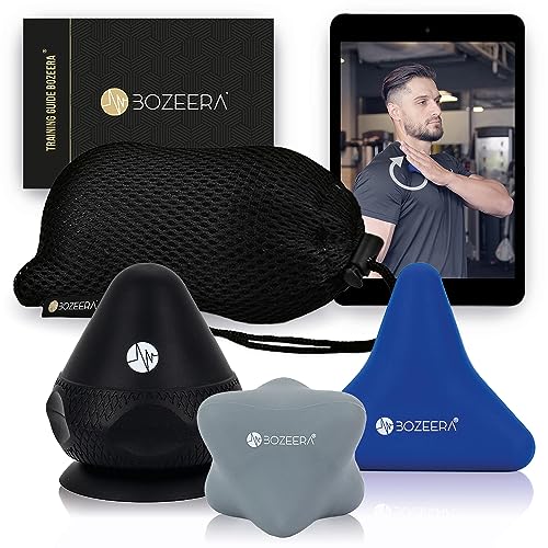 Bozeera | Pallina Per Massaggio Muscolare | Pallina Massaggio Piedi, Gambe, Collo, Schiena, Ecc. | Massaggiatore A Punto Trigger Con Ventosa | Set Di