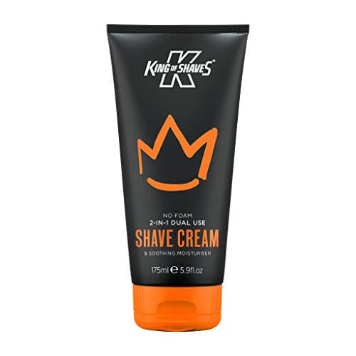 King Of Shaves 2-In-1 Shaving Cream & Face Moisturiser For Men Shave Care | Shaving Cream For Men | Shaving Kit For Men | Shaving Soap | Shave Cream