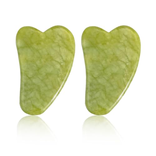 Confezione Da 2 Pietre Gua Sha, Strumenti Gua-Sha, Massaggiatore Viso, Viso, Viso, Spa, Linee Sottili, Sollievo Dal Corpo, Rilassamento Muscolare (Ver