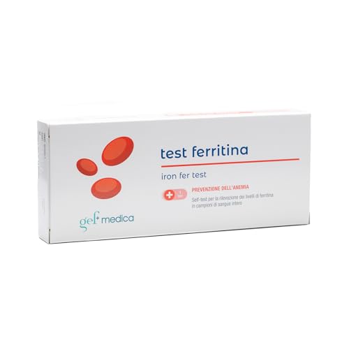 Gef + Medica - Test Ferritina E Anemia Kit Rapido Per Controllo Carenza Di Ferro Nel Sangue