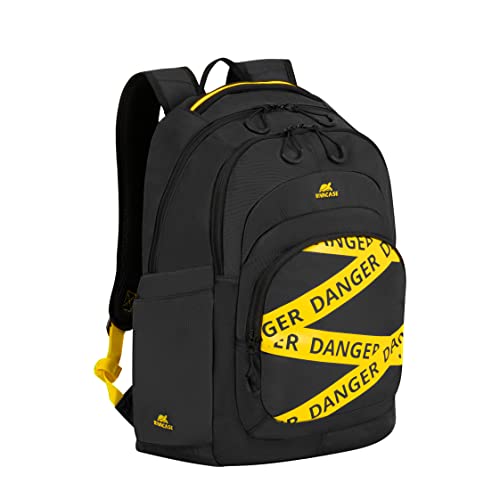 Rivacase Universal Laptop Backpack For A 15.6 Inch Laptop 30L - Ideal For Schoolers And Students - Colourful City Backpack For A Notebook Made Of High