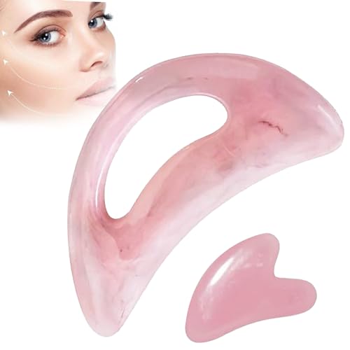 2Pcs Guasha Viso Gua Sha Viso Pietra Gua Sha Guasha Corpo Gua Sha Gua-Sha Pietra Viso Gua Sha Massaggio Pietra Per Viso Guasha Body Gua Sha Guasha Vis