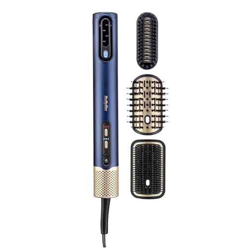 Babyliss As6553E Air Wand, Asciugacapelli Piastra Lisciante E Styler Tutto In Uno, 3 Accessori Inclusi, Funzione Ionica Anti-Crespo, Senza Danni Da Ca