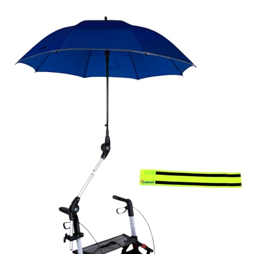 Mpb Pieper - Ombrello Universale Con Supporto + Custodia Per Ombrellone 99: Alta Qualità Made In Germany Per Pioggia, Sole, Vento, Uv + Olanmarp Band